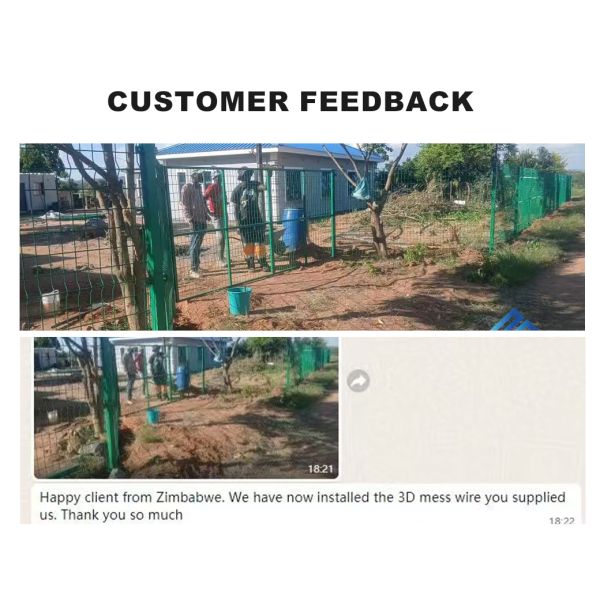 Garden Metal 3D Bending Fence Panels Welded Wire Mesh Square Hole