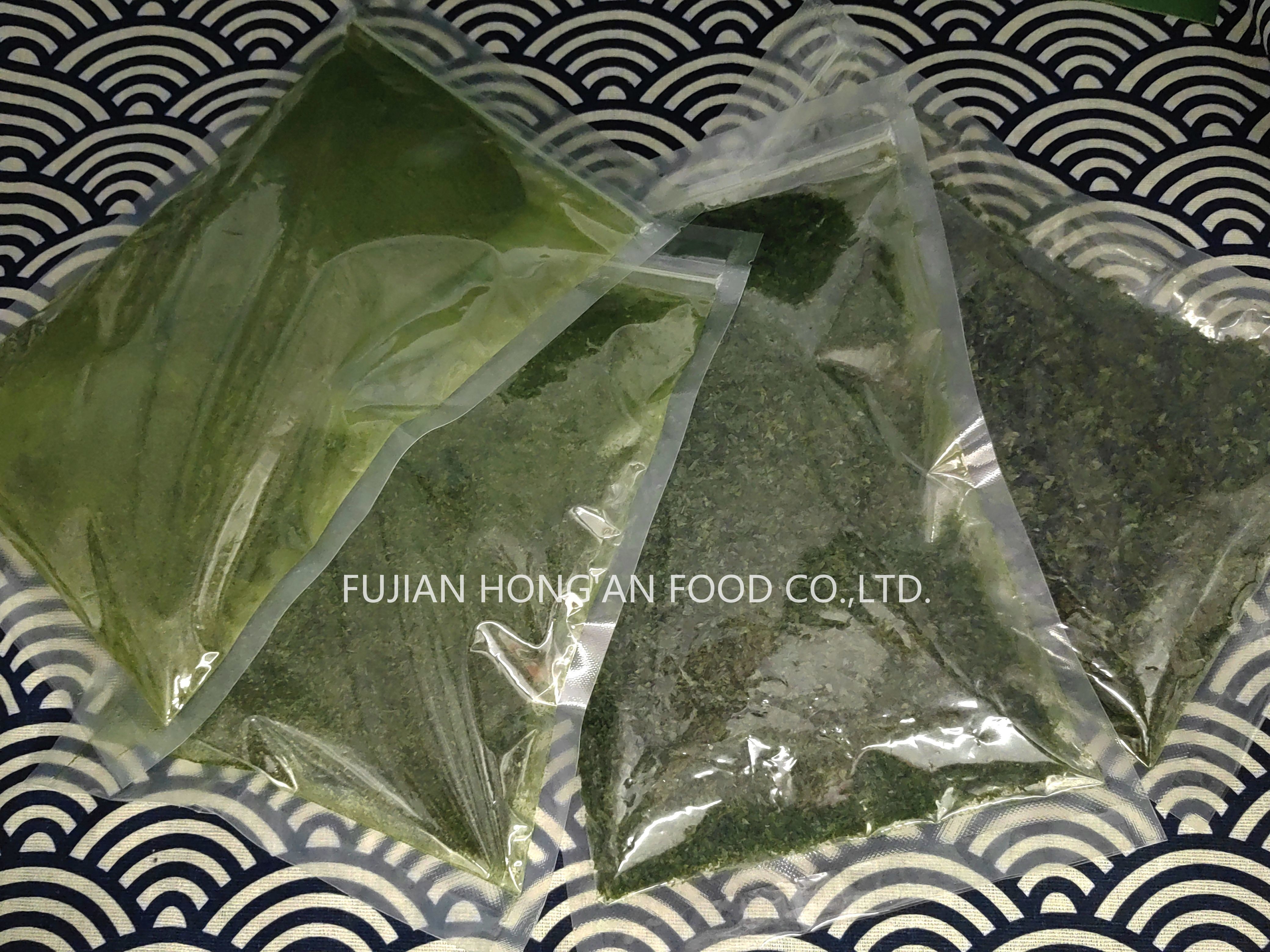 Organic Dried Green Laver Sea Lettuce Flakes Rich Vitamins Sprinkle Over Food As Chili Powder