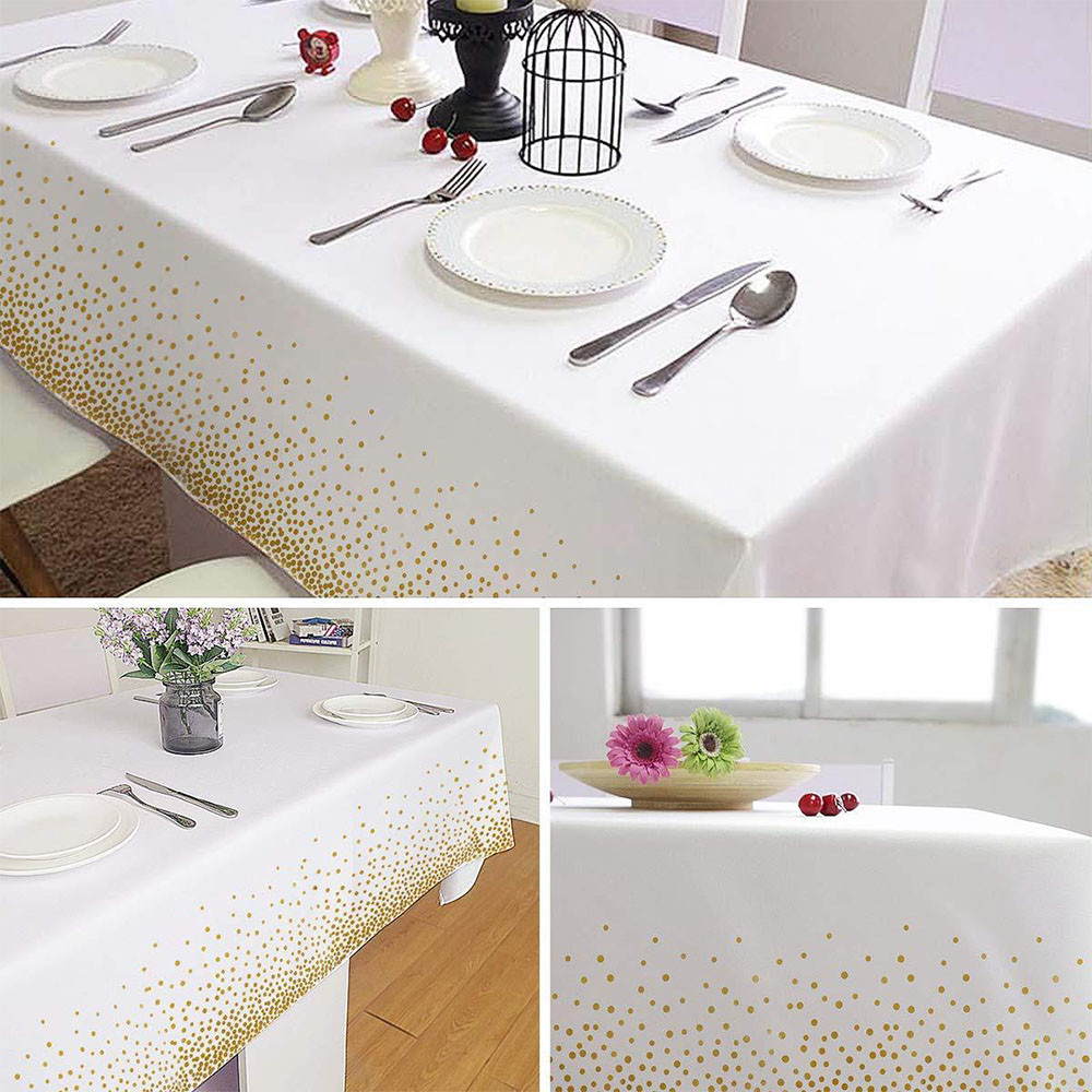 Washable 54*108 Inch PVC Printed Tablecloth For Banquet Party