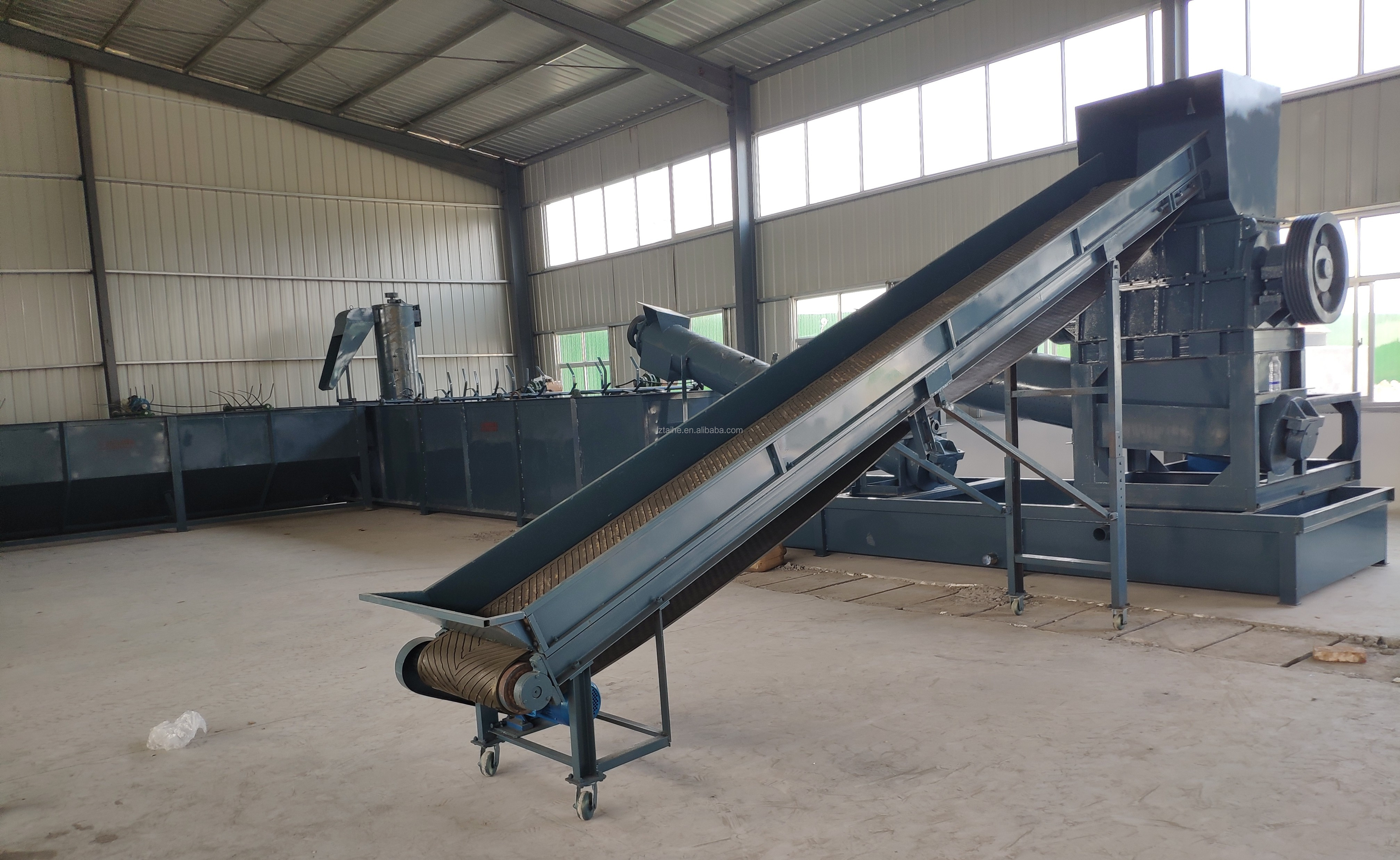 500-2500kg/H Output Plastic Recycling Machine For Washing Plant PP Woven Bags PE Film