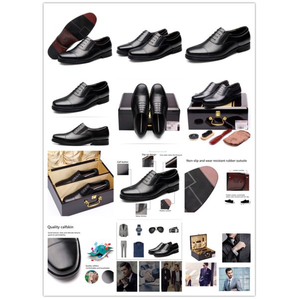 JH Calfskin Military Dress Shoes Abrasion Resistant Oxford