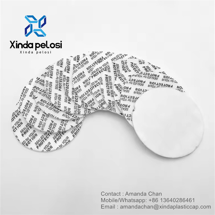 Custom Printed Foam Seal Liner Pressure Seal Gasket For Bottle Jar Cap