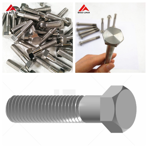 Gr2 Gr5 Titanium Bolts And Nuts Hex Head 1/4''-20 TPI 1'' ASME ANSI B18.2.1 1