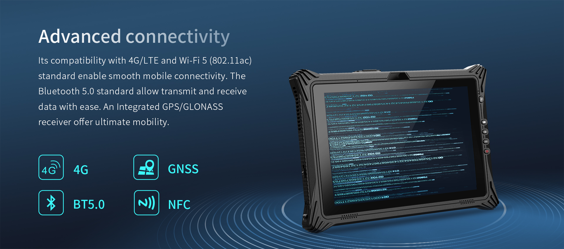 Intel 4G WiFi Tablet PC with Fingerprint Recognition and Non-Stop Operation Feature