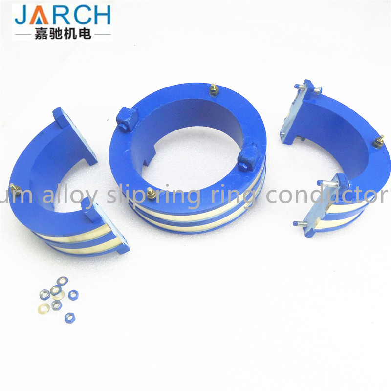 Mechanical Package Machine Slip Ring Assembly , Split Slip Ring 12 Contacts For DC Motors