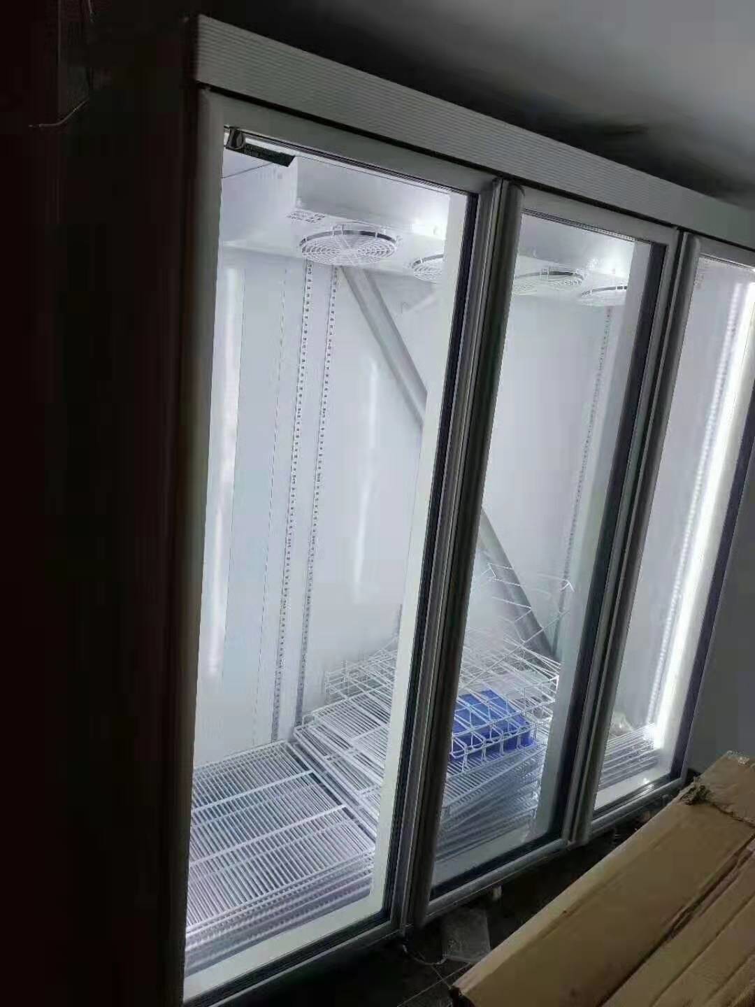 110V 4000L 5 Glass Door Display Freezer For Ice Cream Silver Color