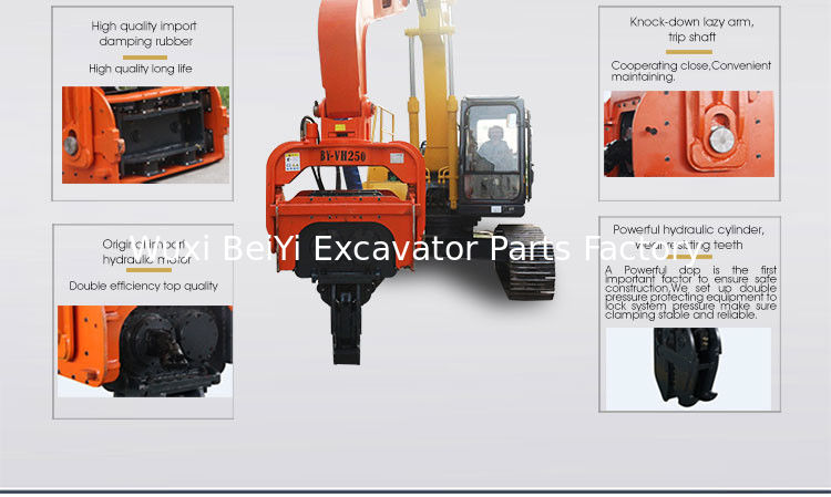 Hydraulic wet land, soft land excavator piledriver , pile extractor, steel pipe pile machine , Model: BY-VH330