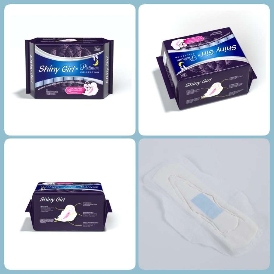 Menstrual Night Use Sanitary Napkin Biodegradable Natural Soft Cotton Feminine Pads