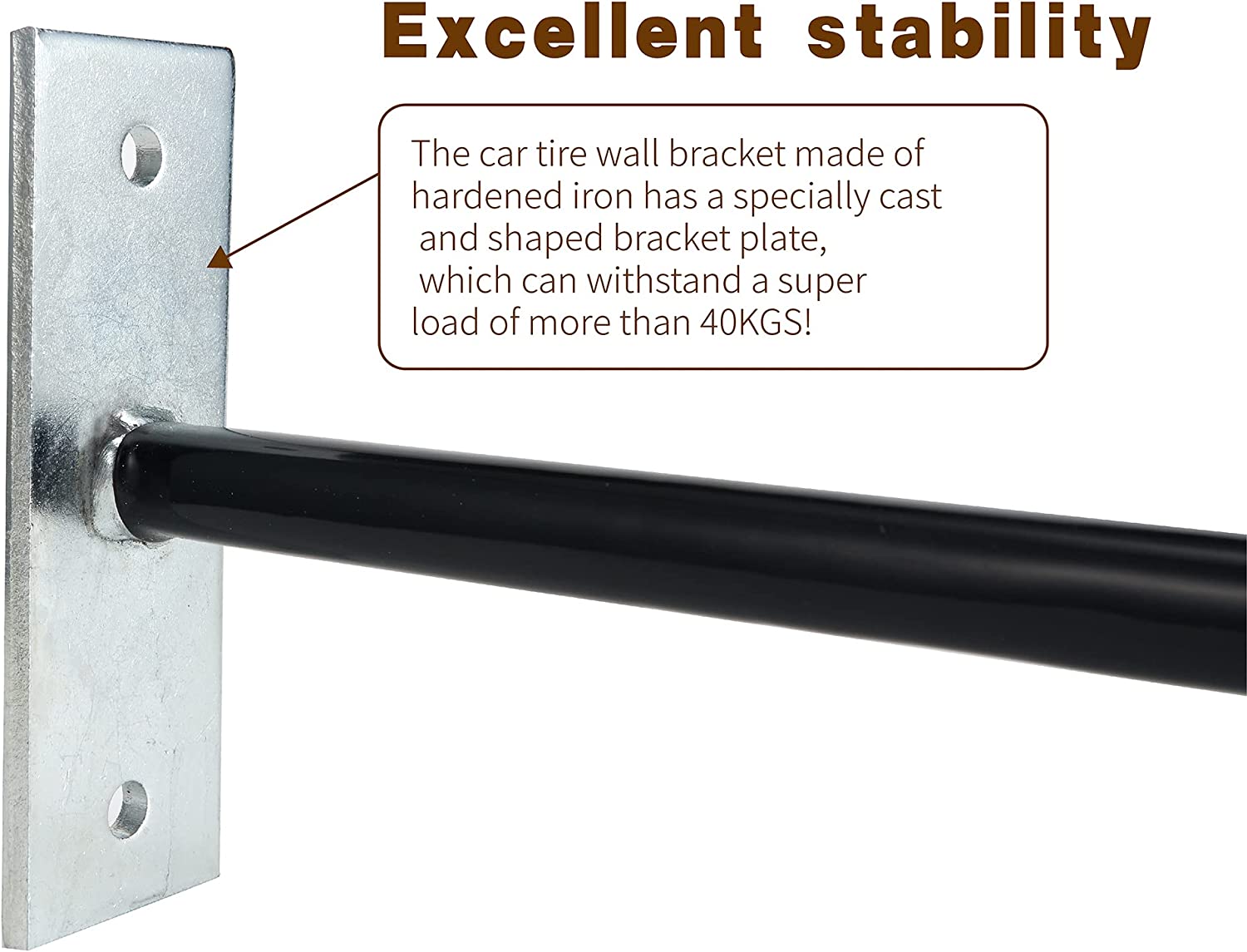 Easy-to-install Rim Holder Wall Mount Wall Bracket Tyre for Car Tyres Storage Set of 4