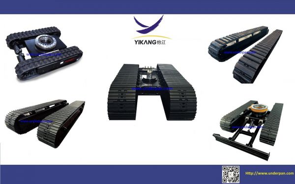 Custom hydraulic crawler ruber track undercarriage system manufacturer with slewing bearing