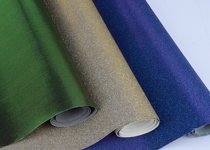 Shiny 54" Width Pu Glitter Mesh Fabric Shoe Material Fabric 50m One Roll