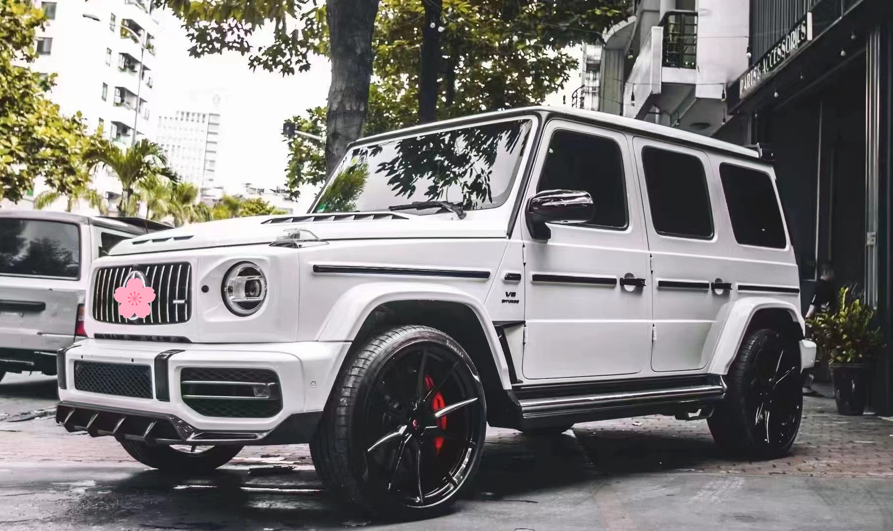 High Quality Carbon Fiber W464 G500 G63 Body Kit W464 Upgrade Topcar Style Front Shovel Rear Lip Spoiler