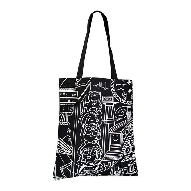 2022 Factory Customize Reusable Shopping Bag Fashion Women Canvas Tote Printing Eco Shopper Bags Shoulder Bags handbag