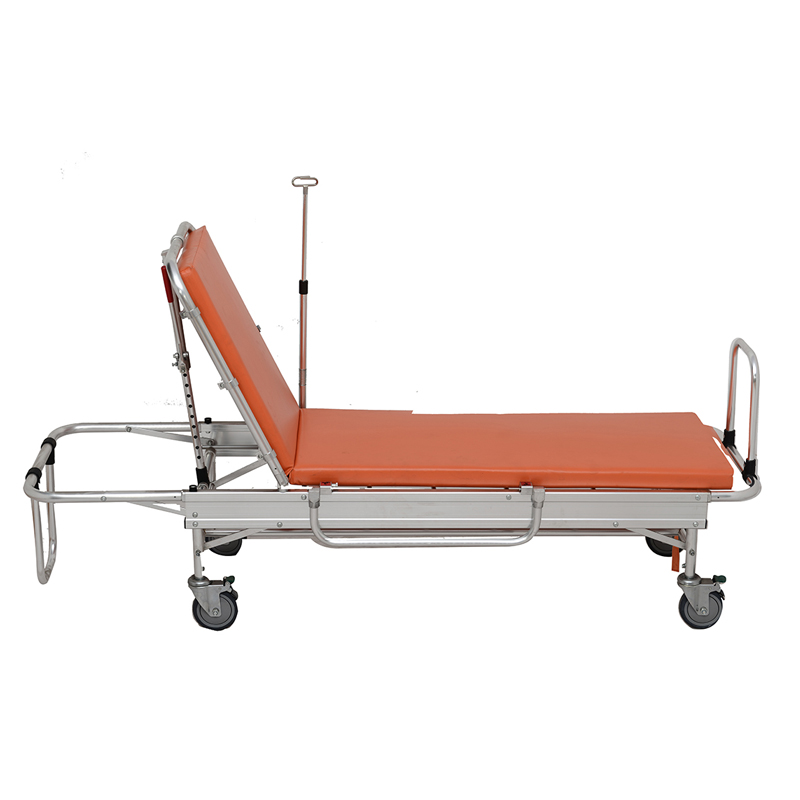Orange Automatic Loading Stretcher Wheel Stretcher Hospital Safety Standard