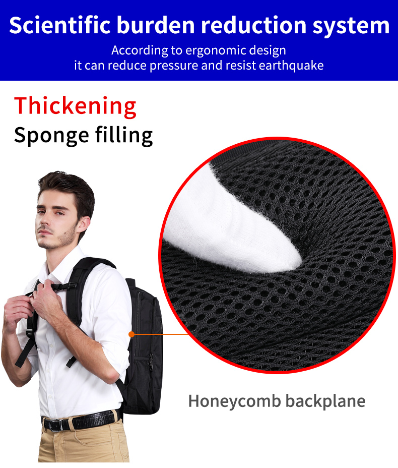 Factory high quality custom logo waterproof and anti theft school bag 15.6 inch Business Laptop Backpack