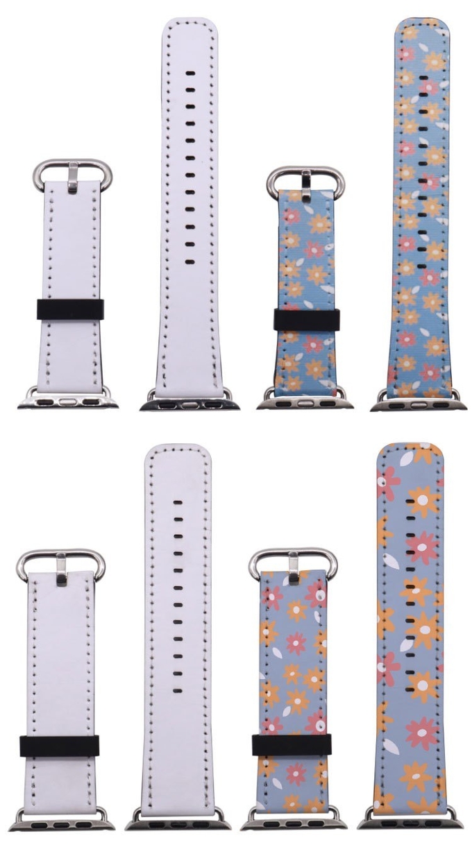 Customized Leather Apple Watch Band Sublimation Watch Band Blanks