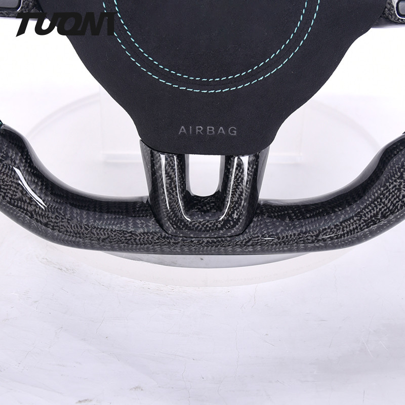 VW Volkswagen Golf6 GTI 6R Black Carbon Fiber Leather Steering Wheel OEM Steering Wheels