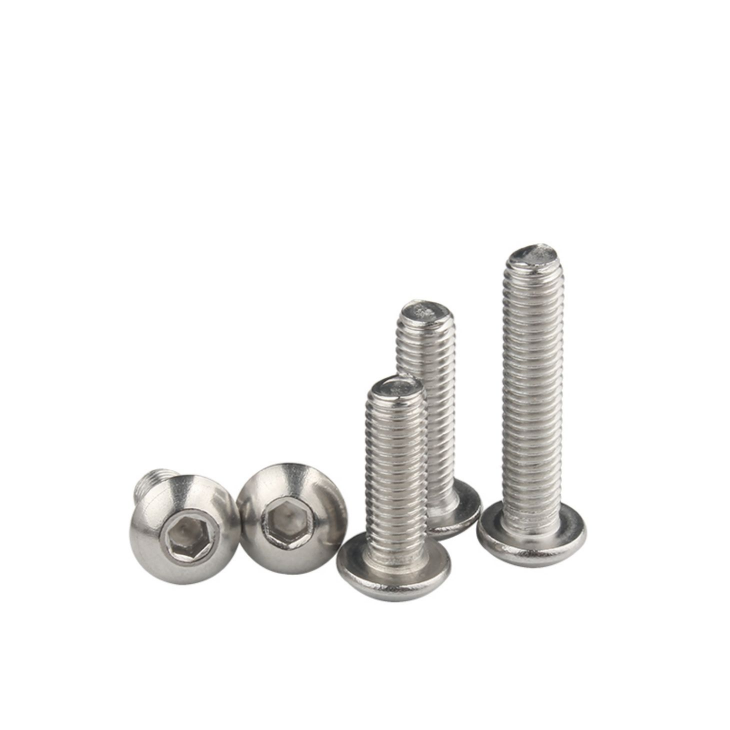 Stainless Steel Hex Socket Button Head Cap Machine Screws with ISO9001 2015 Certificate