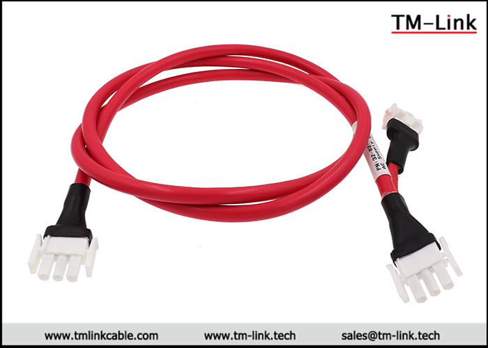 HXT63080 3P 16AWG female to female Red PVC Jacket power cable assemblies
