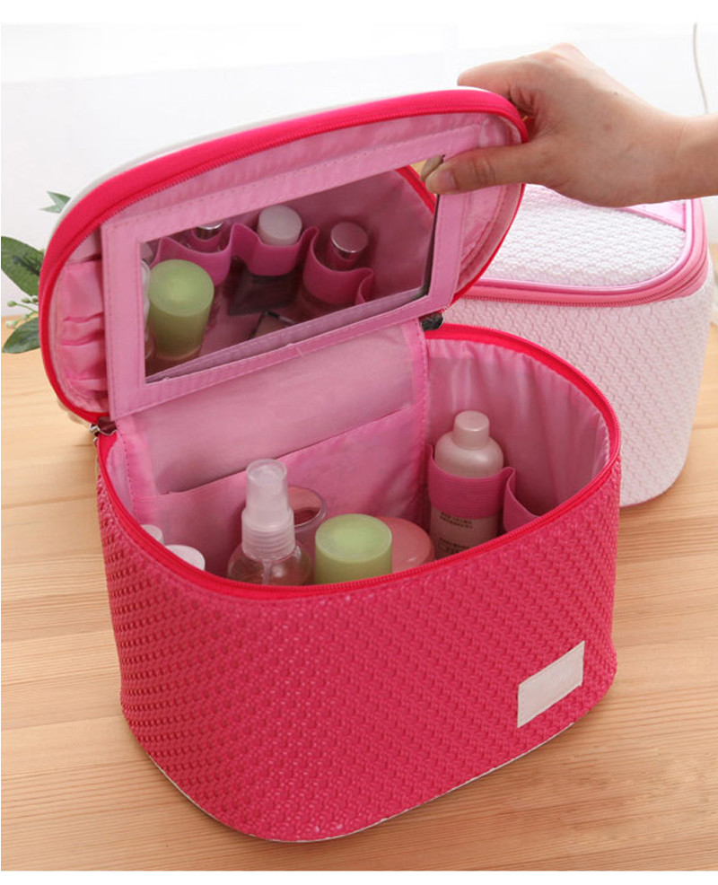 Custom Barrel Makeup Brush Bag Wholesale PU Toiletry Bag Portable For Travel