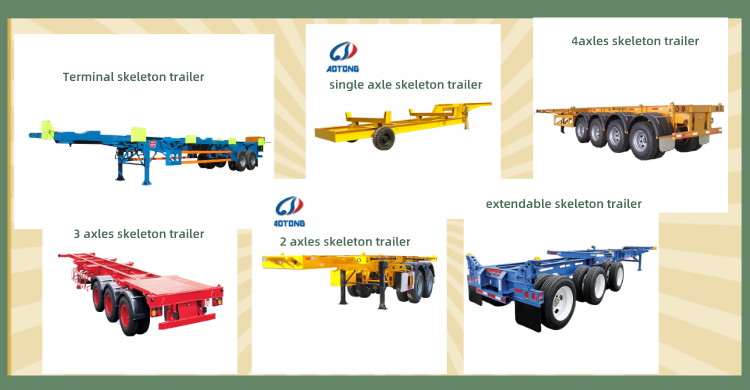 Light Tare Weight 2/3 Axles 20-40-45ft Air Suspension Container Chassis Semi-Trailer