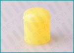 24/415 Yellow Round Plastic Flip Top Caps For Hand Sanitizer Bottle
