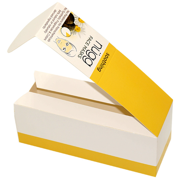400gsm White Board Luxury Packaging Boxes CMYK Printed Display Face Mask Box
