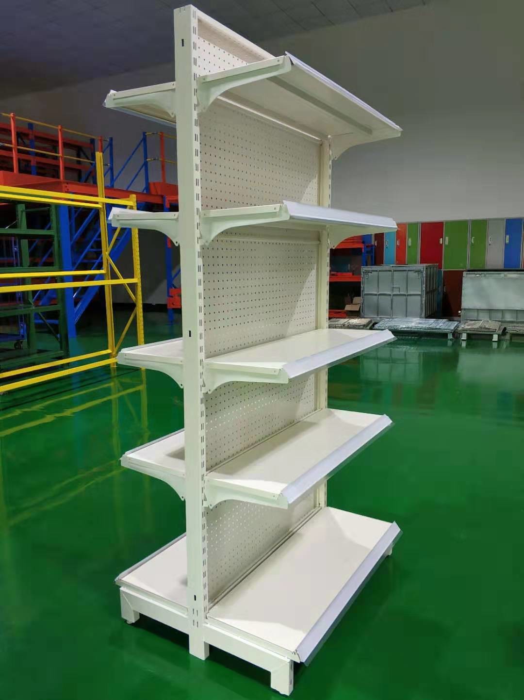 Durable Shop Retail Shelf Gondala Rack Load Weight 100kg / Layer Black
