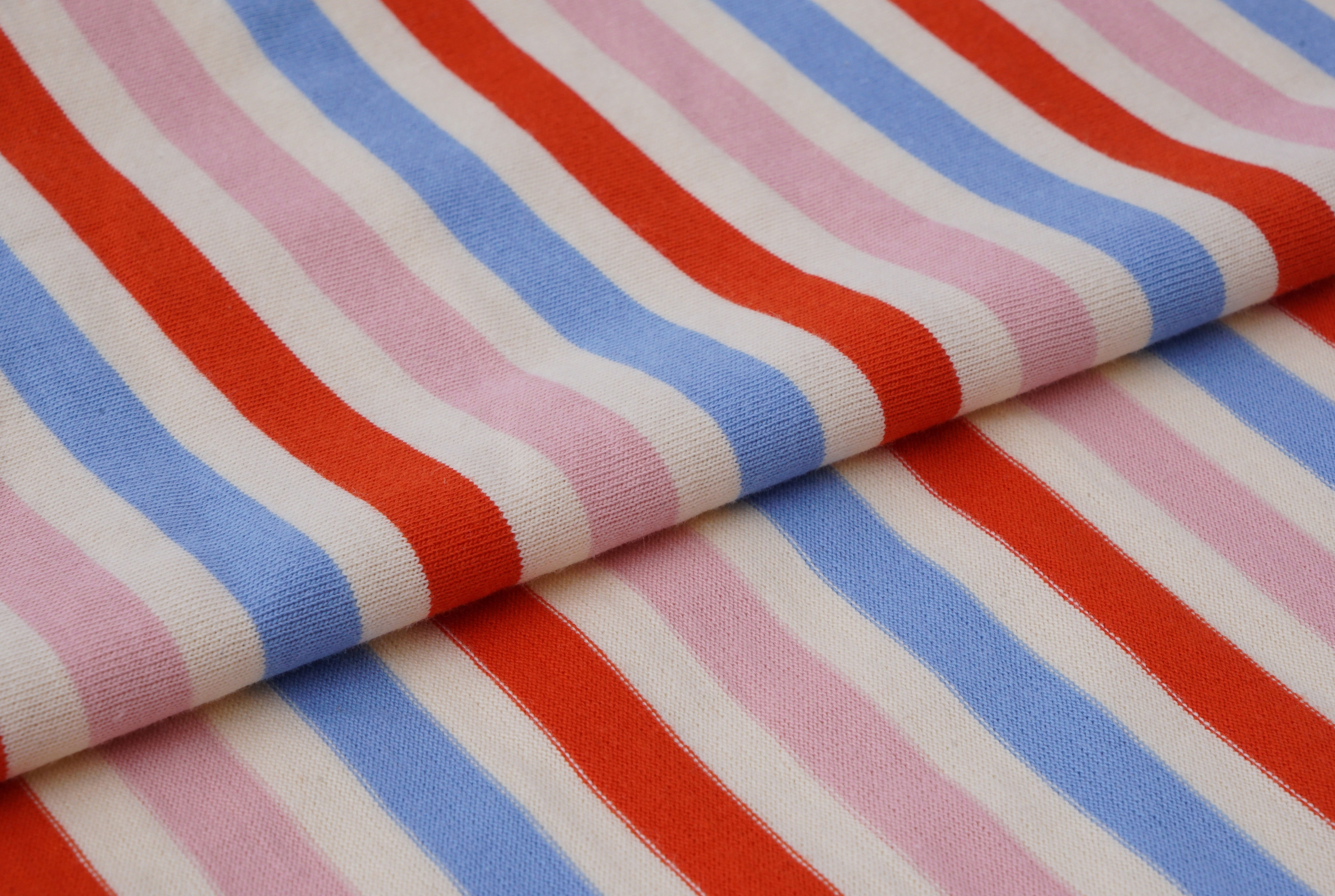 Low Shrinkage Jersey Cotton T Shirt Fabric Yarn Dye Long Sleeved Shirt Fabric