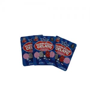 China Waterproof Label Mylar weed Bags Candy Packaging Zipper Stand Up Mylar Bags on sale
