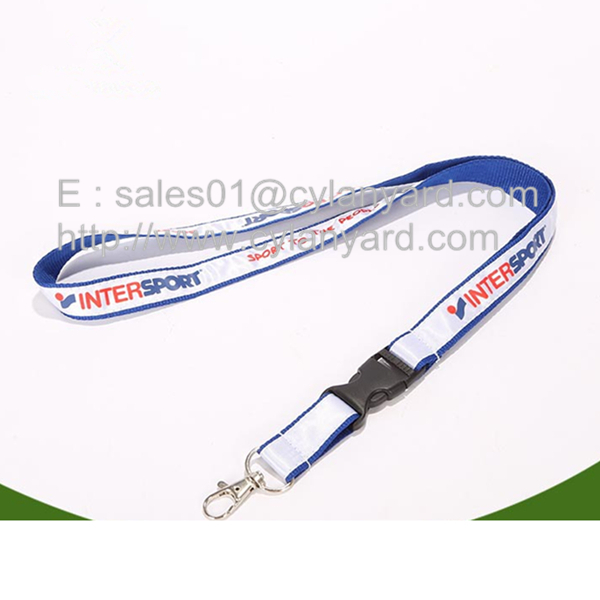 two layer Polyester satin ribbon neck lanyards
