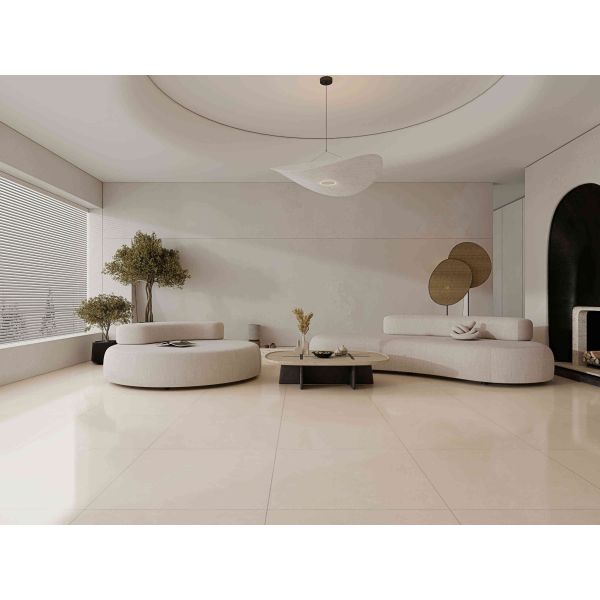 Antibacterial And Durable 800x800mm Beige Polished Glazed Porcelain Tiles For Living Room And Kitchen