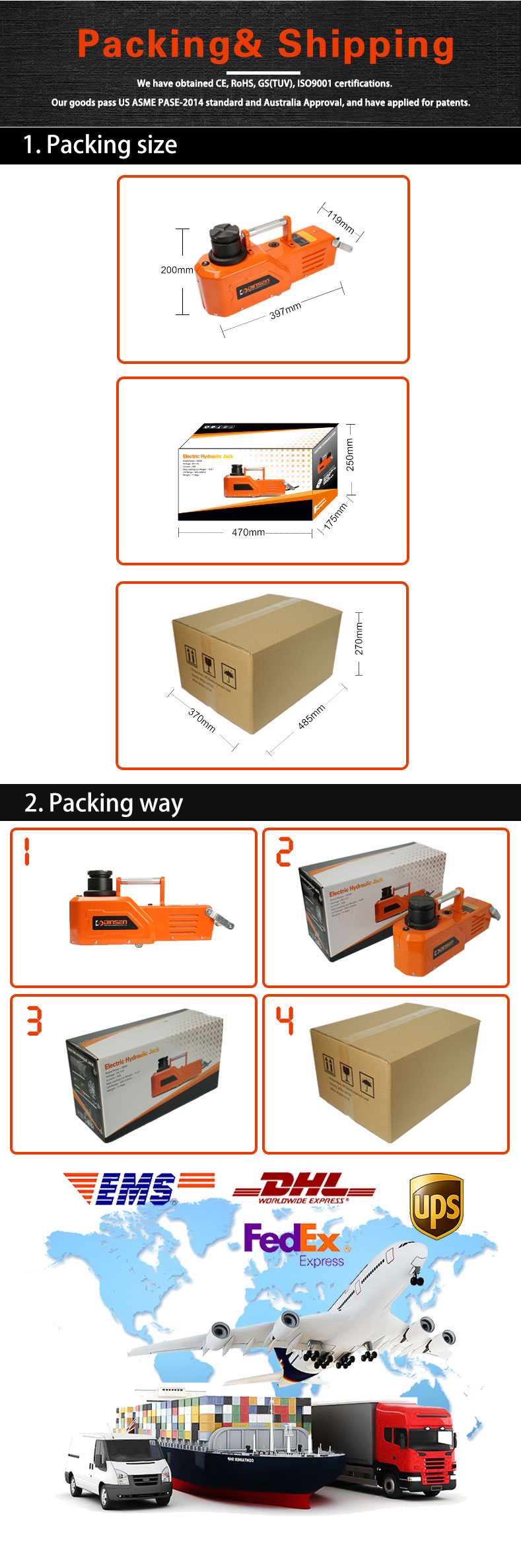 DC 24V 15 Ton Hydraulic Jack , Hydraulic Toe Jack With Safety Valve