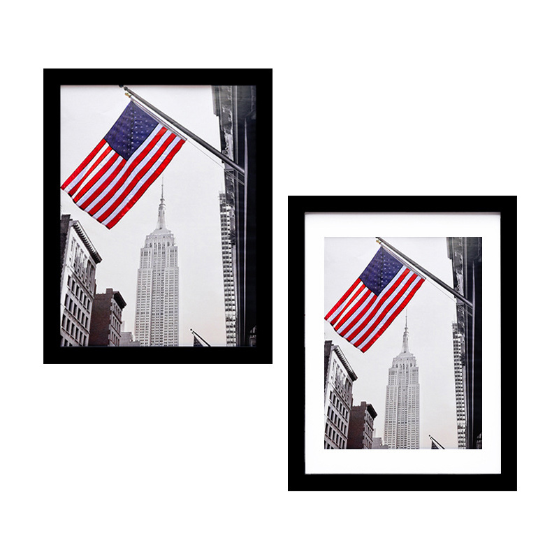11*14 11*17 12*18 A3 Black Photo Frame Solid Wood Europe Style wooden photo frames for wall