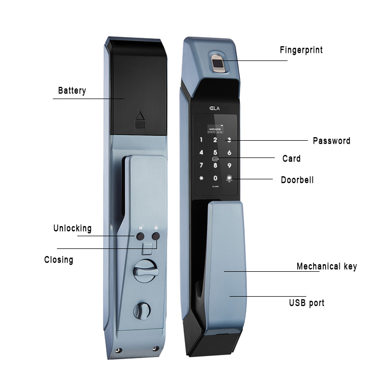 Household Intelligent Biometric Electronic Door Lock , Fingerprint Password Door Lock