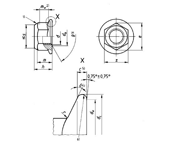 Construction M14 Prevailing Torque Hex Nut Class 8 For Drilling Equipments