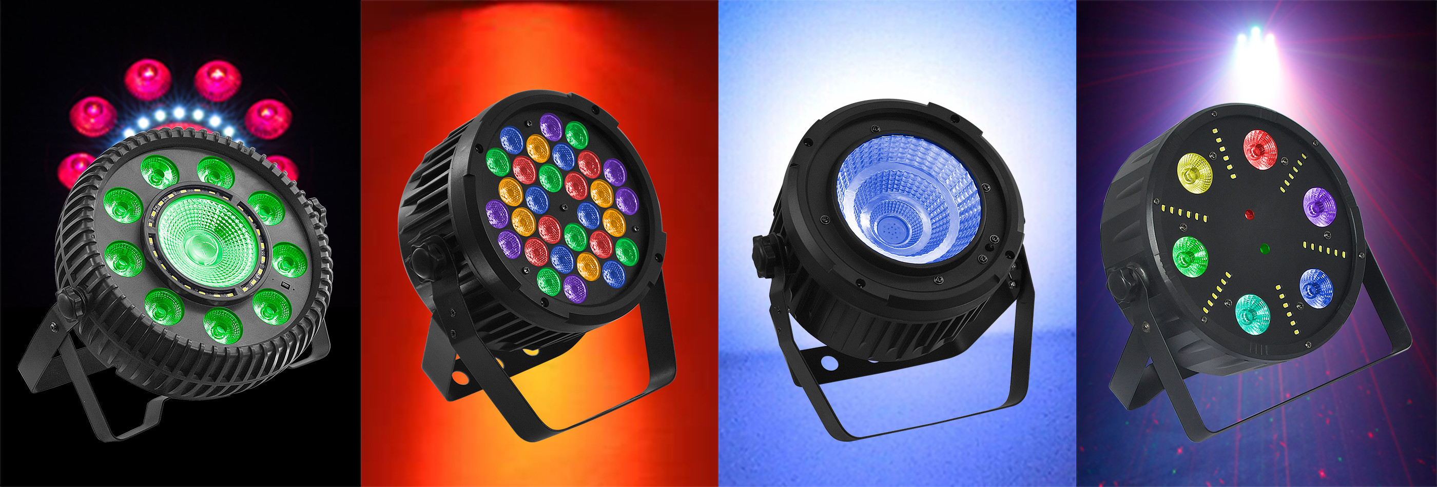 6PCS 12W + Strobe + RG Laser LED Par Stage Light