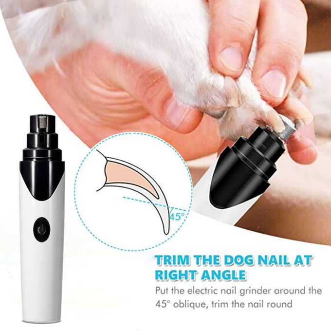Rechargeable Pet Nail Tools / Electric Nail Grinder With Super Mute Motor
