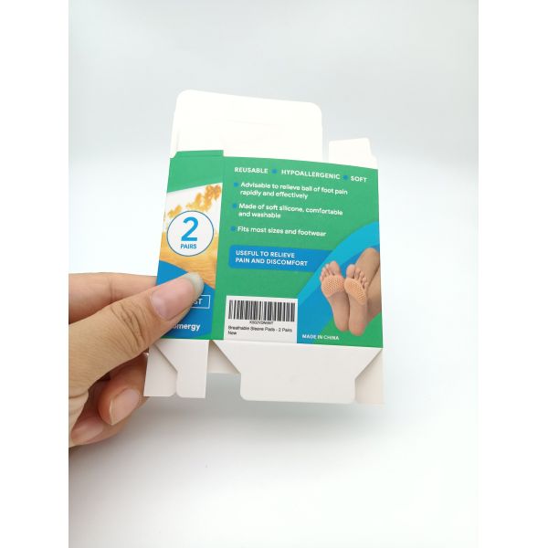 Customized Logo Adhesive Foot Pad Shoelace Packaging Color Printing Voice Recorder Product Waterproof Paper Box