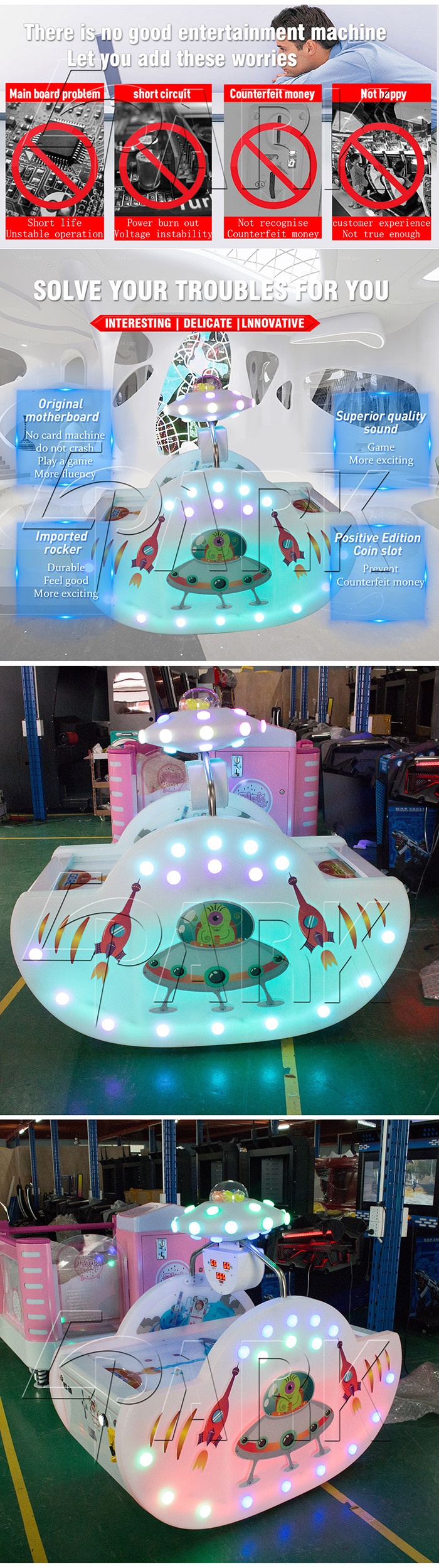 Kids Fun Hockey Game Machine Capsule Prize 2 Players With Sound Music