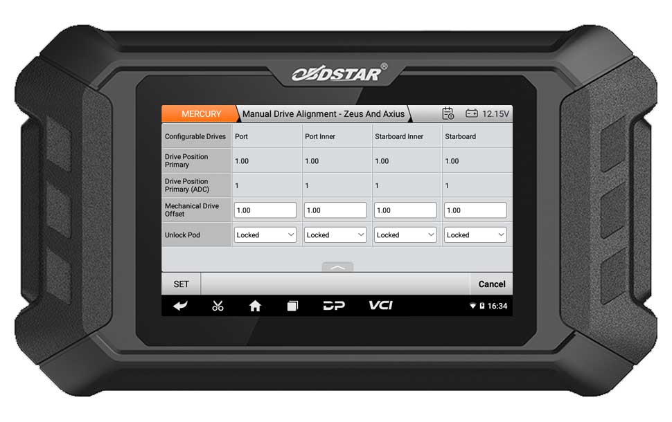 OBDSTAR iScan for MERCURY Marine Diagnostic Tablet with Special Functions Support G3/ DFI 2/ Optimax/ Seapro/ Verado/ 40HP-300HP