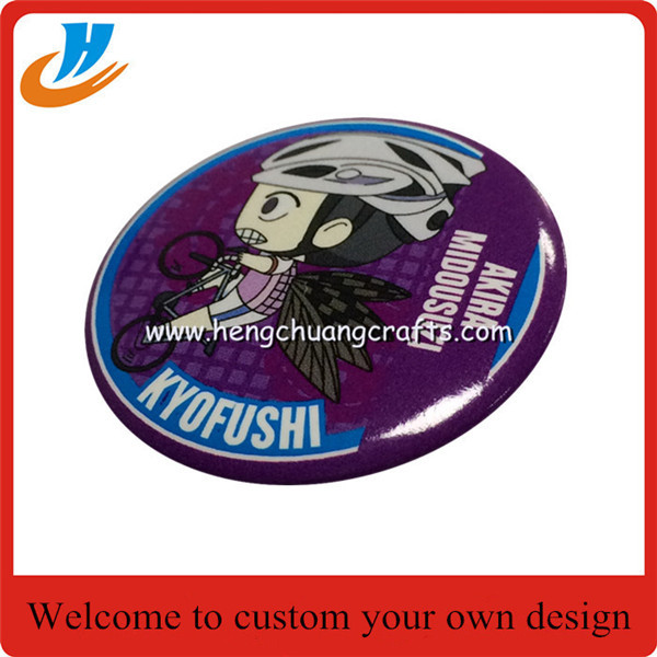 Beautiful girl logo tin badge,Japan cartoon tin metal button badge for sale