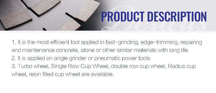 Cup-Shaped Diamond Cup Wheel for Angle Grinder Grinding Stone Marble Granite and Concrete