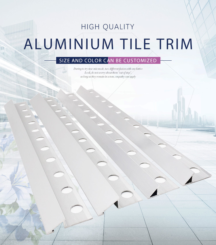 6063 Aluminum Tile Trim 3m Length Color Coated Triangle Shape