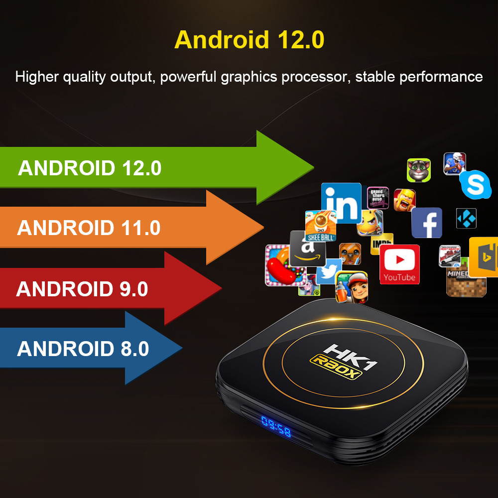 6K Video Decoding Live IPTV Box Android 12.0 IPTV Cable Box H618 Hk1rbox H8s