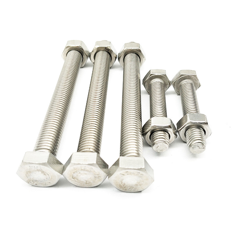 M6*20 Hex Head Bolts And Nuts Hastelloy C276 Nickel Alloy Outer Hexagon Bolt full thread