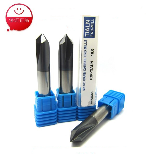 HRC50 5 mm / 6 mm Chamfer Milling Cutter 5 * 50L * 90º AlTiN Coating