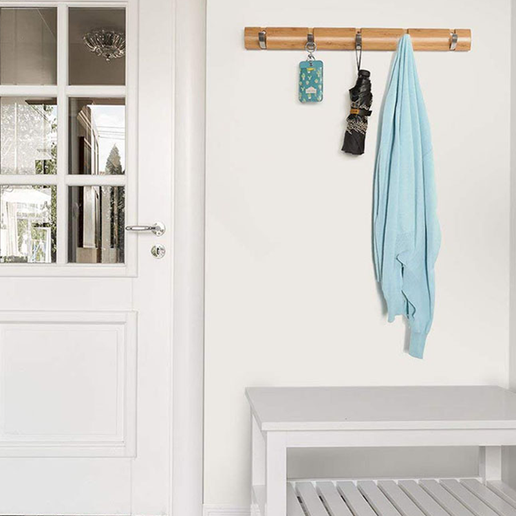 Sustainable Bamboo Coat Hooks Hat Wall Hook Wall Mounted