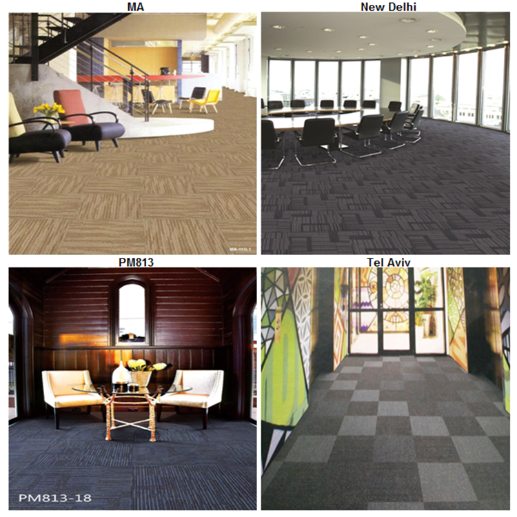 Chinese multi level loop 3mm/4mm/5mm 50*50cm Polypropylene carpet tile