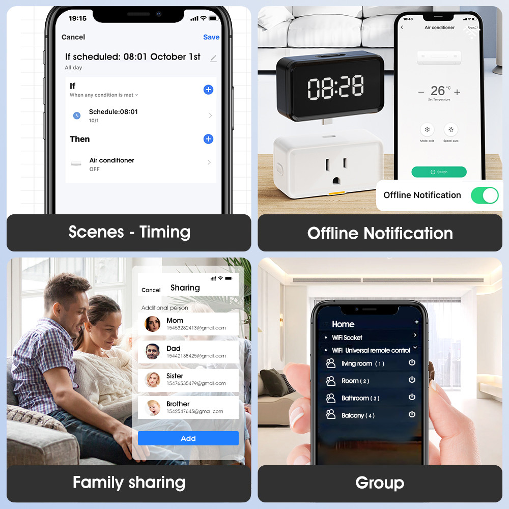 WiFi IR RF433 Smart Universal Remote Control for Air Conditioning TV and More with Alexa Google Voice Control and Tuya Integration